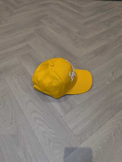 Yellow Strapback Cap 3D Logo