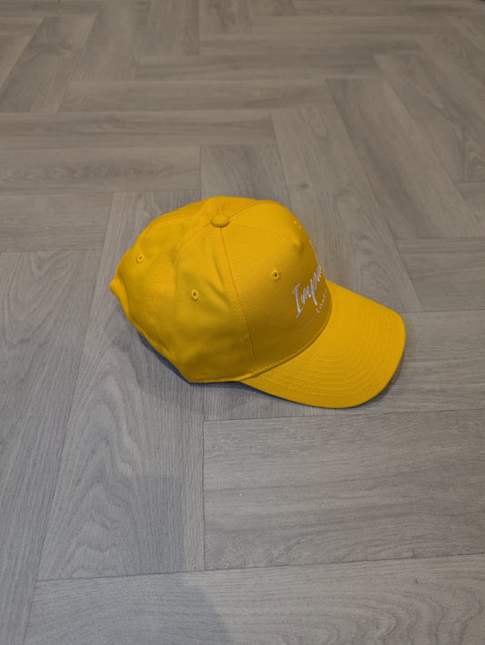 Yellow Strapback Cap with White Embroidery Logo