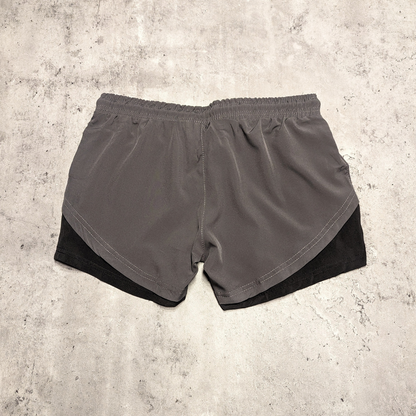 Black and Grey Womens Shorts