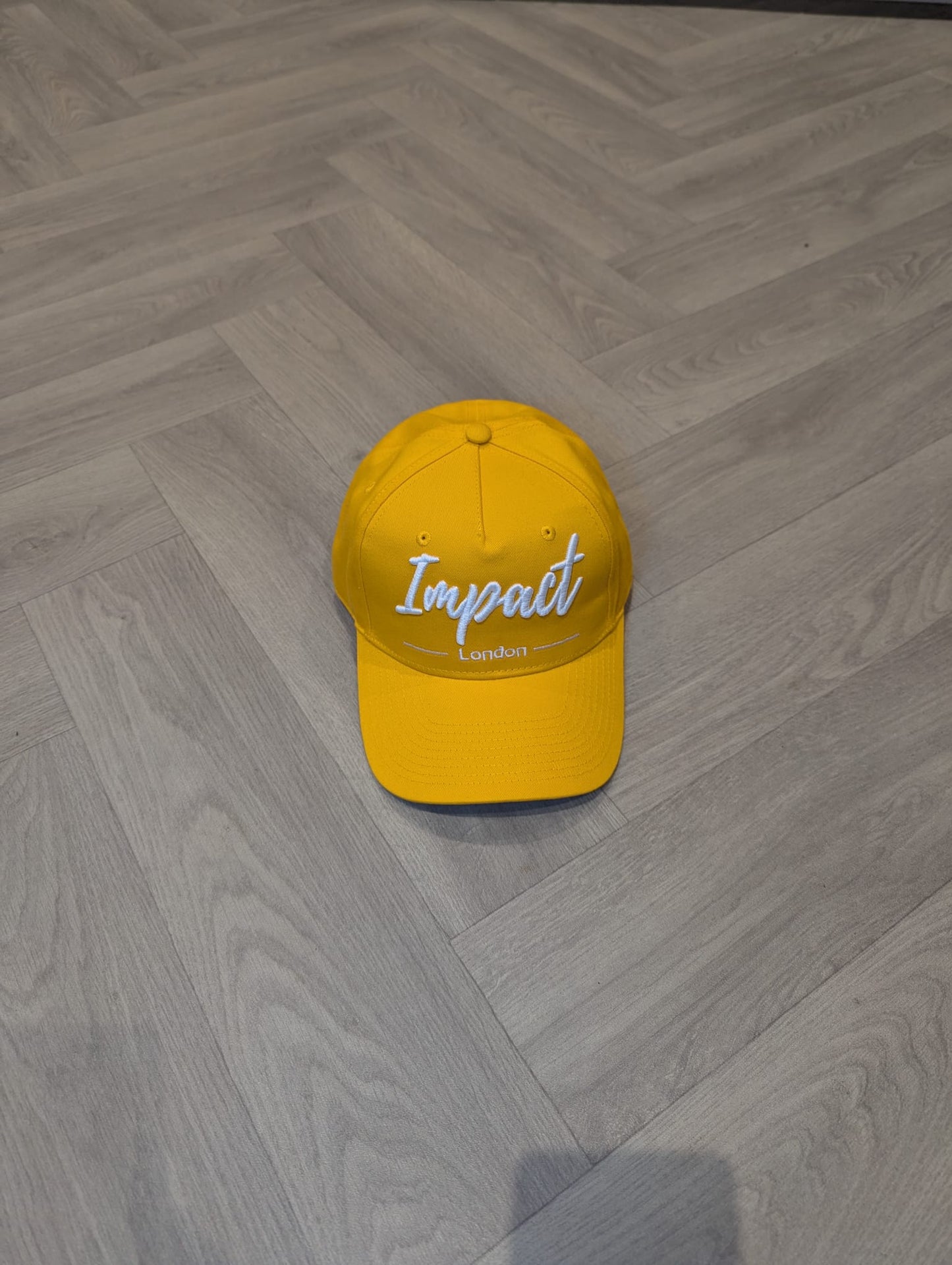 Yellow Strapback Cap 3D Logo