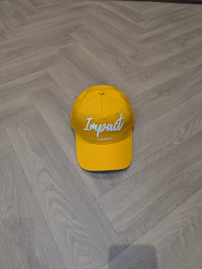 Yellow Strapback Cap 3D Logo