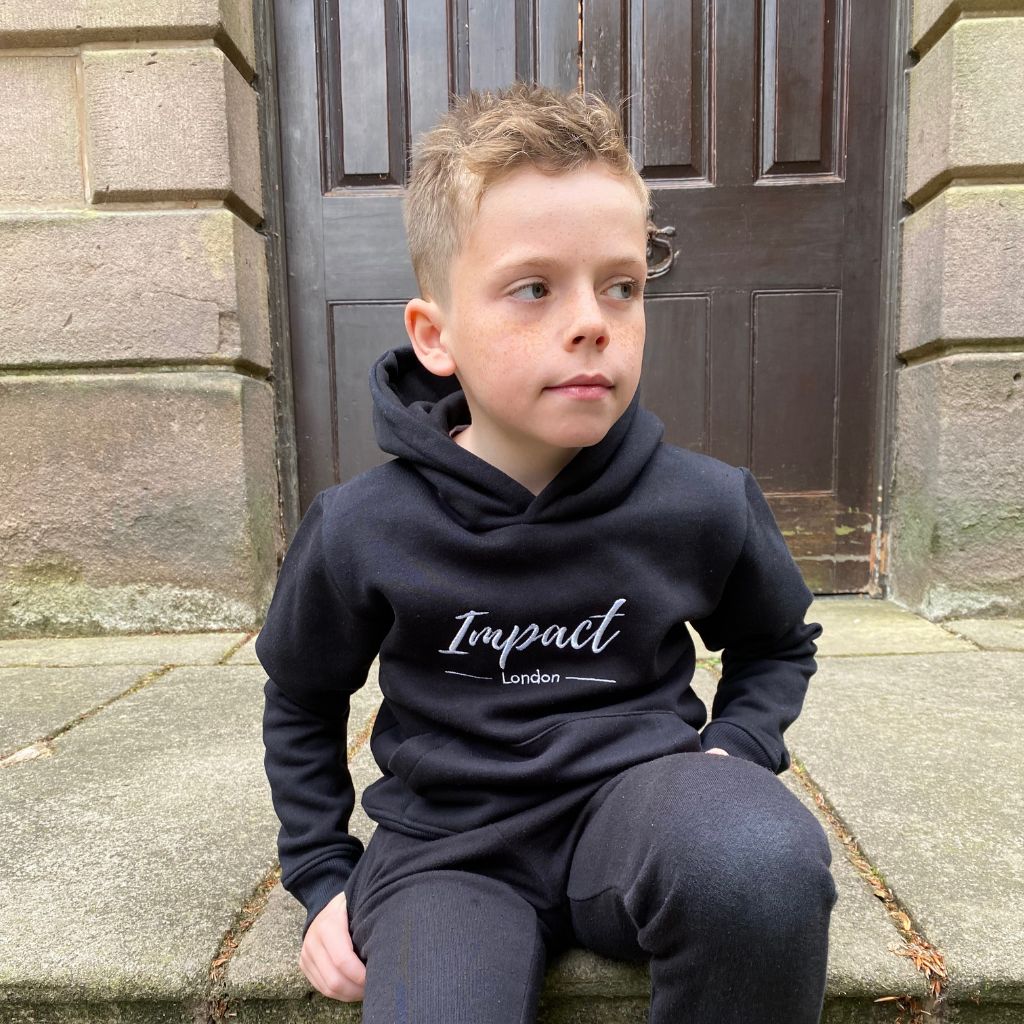 Impact London Children s Clothing Kid s Black Hoodies UK